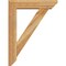 Ekena Millwork Traditional Slat Rough Sawn Bracket w/ Offset Brace, Western Red Cedar, 6"W x 24"D x 32"H BKT0604X24X32TRA06RWR - alternate 2